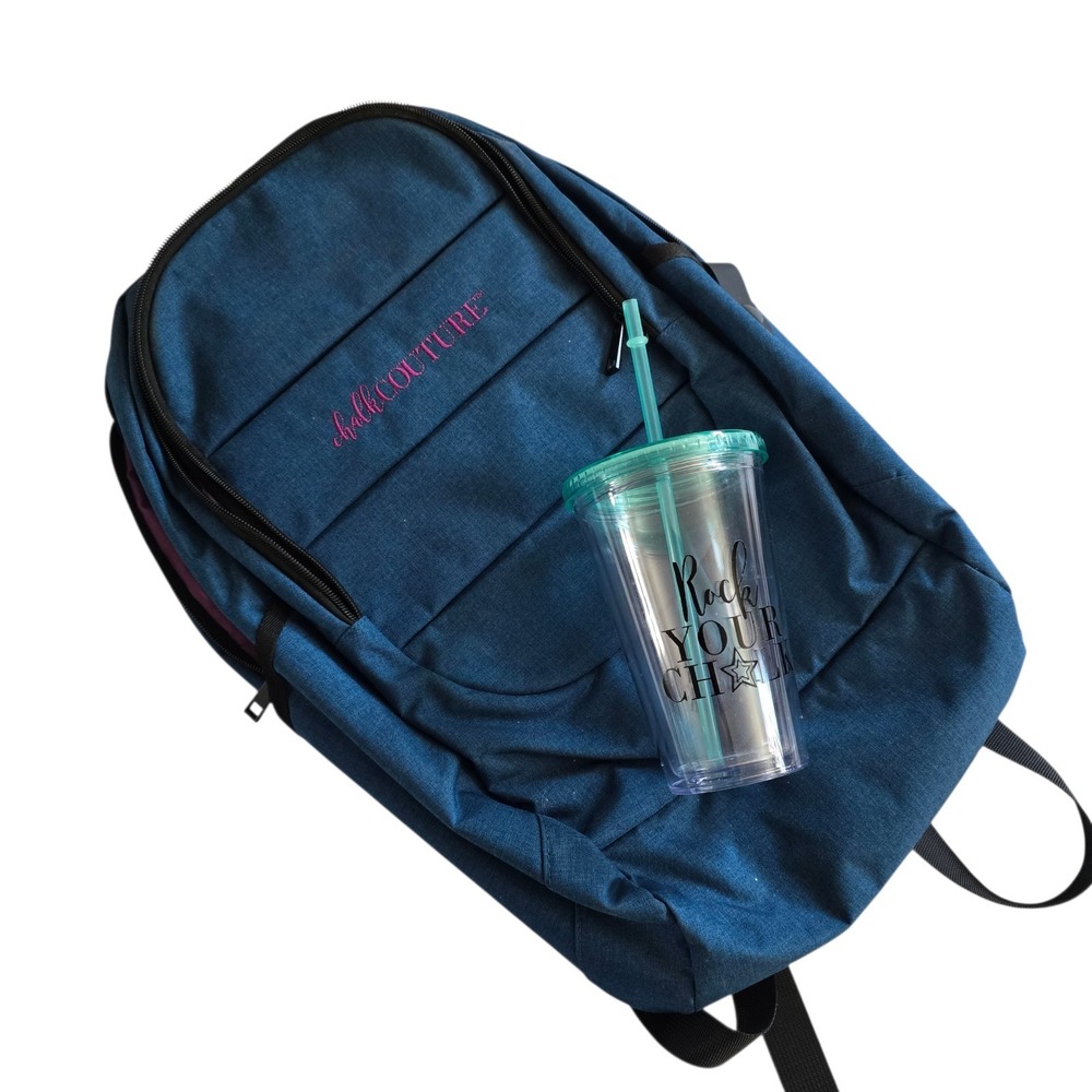 Chalk Couture Backpack ChalkCon 2021 Exclusive Swag‎ *NEW CONDITION* + Tumbler